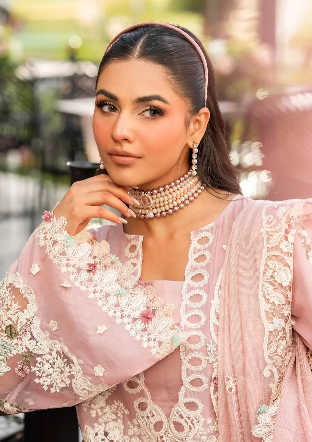 Pakistani Elaf Laserwork Lawn Unstitched Three Piece - Oh My Rose
