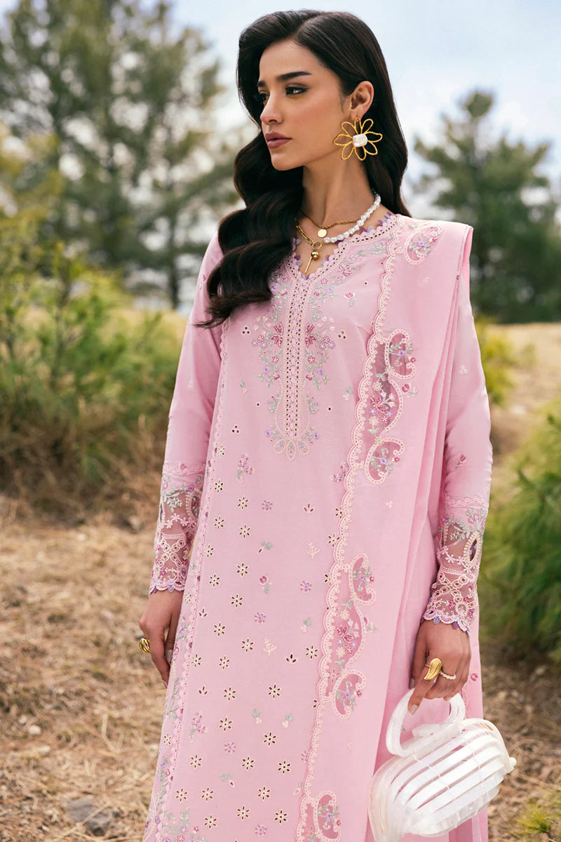 Pakistani Qalamkar Embroidered Unstitched Luxury Lawn Three Piece - Freja