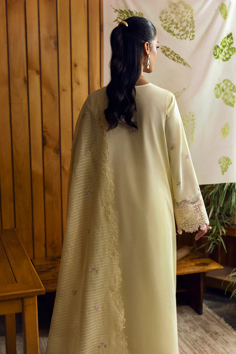 Pakistani Qalamkar Embroidered Unstitched Luxury Lawn Three Piece - Keva