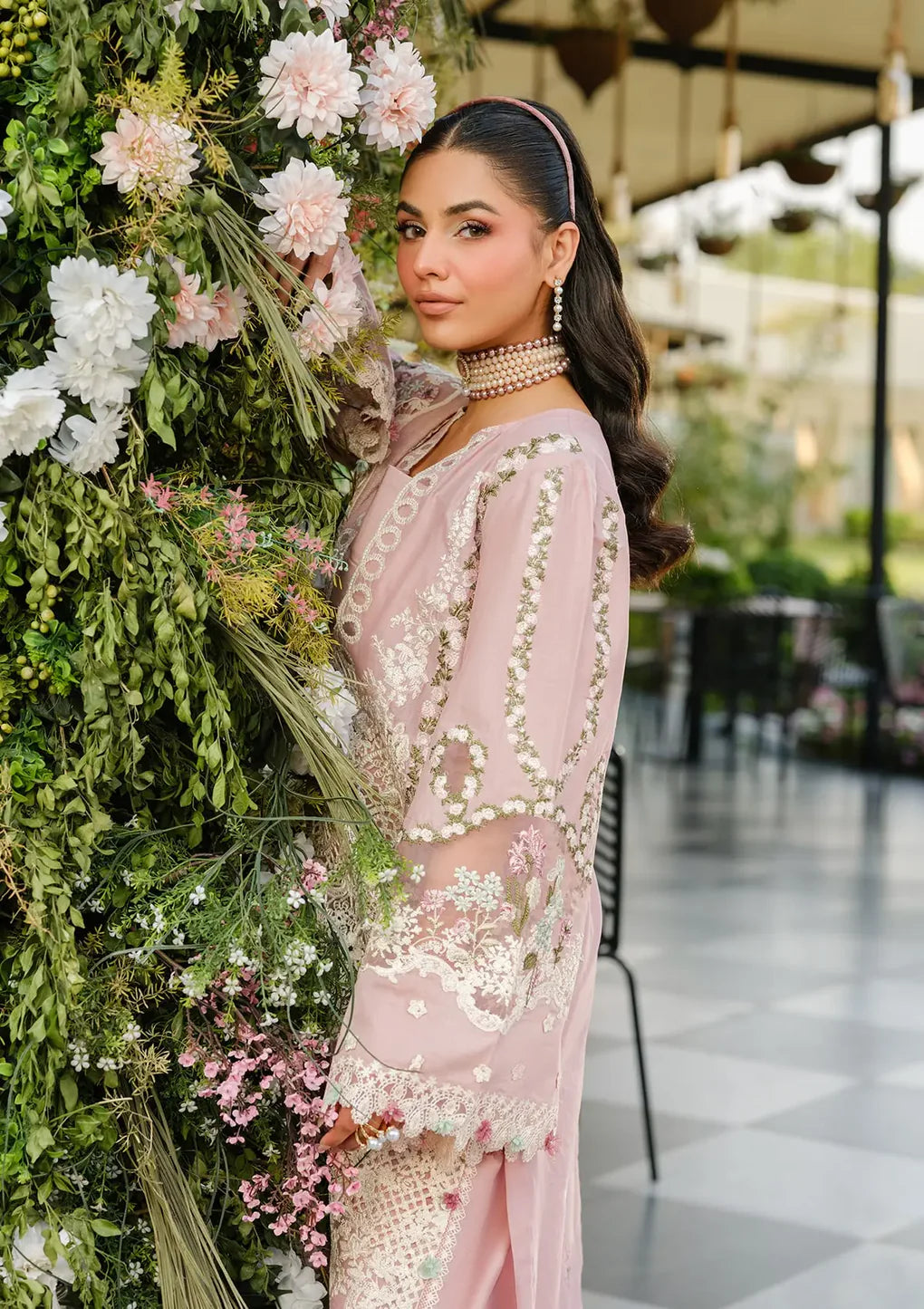 Pakistani Elaf Laserwork Lawn Unstitched Three Piece - Oh My Rose