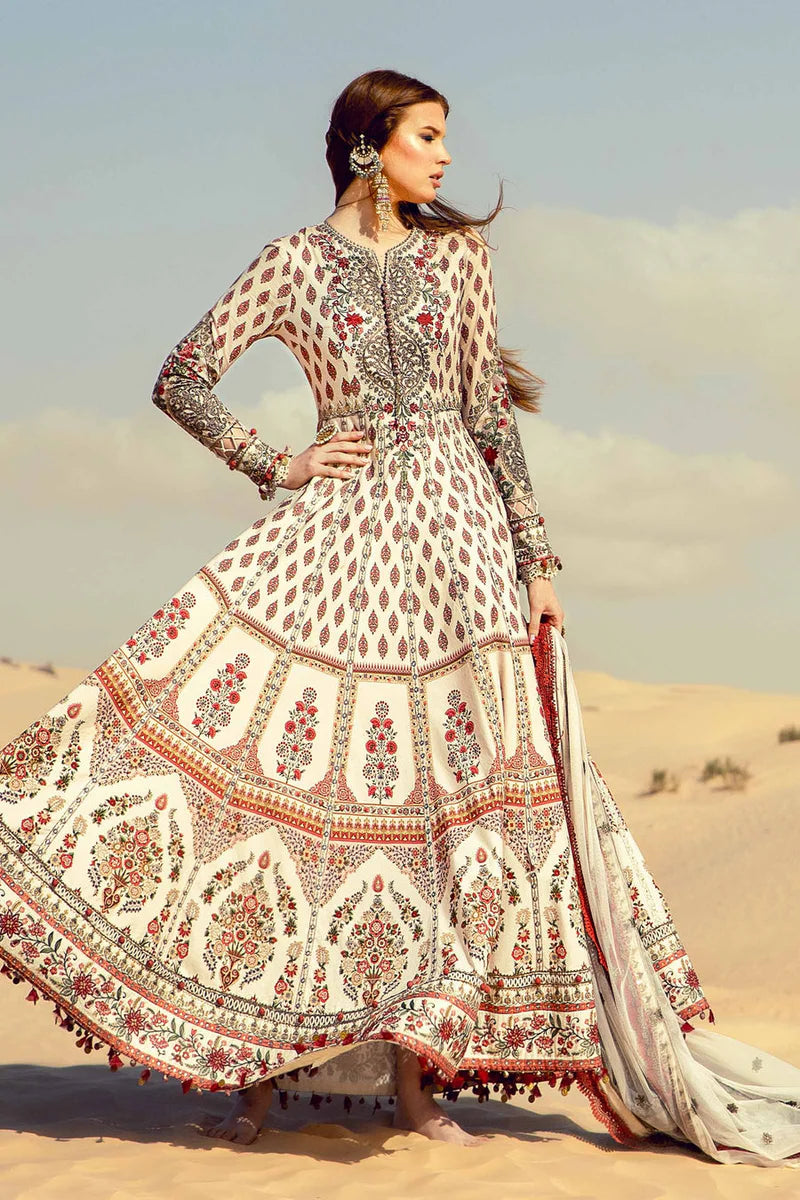 Pakistani Maria B Unstitched Lawn Premium Three Piece - Oasis