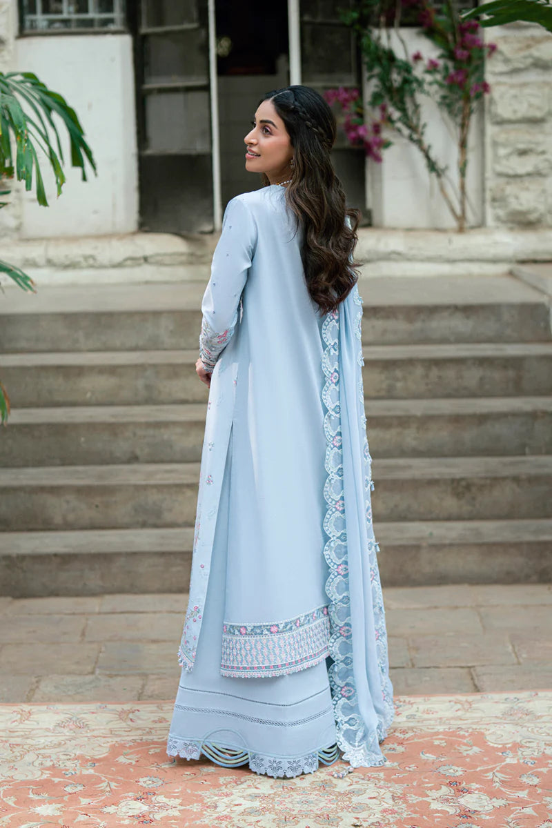 Pakistani Qalamkar Luxury Lawn Embroidered Unstitched Three Piece - Zarish