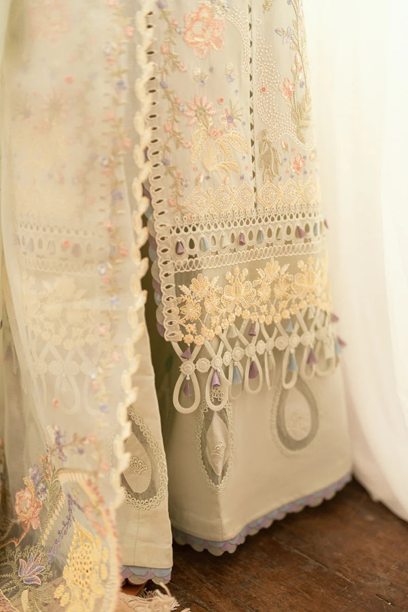 Pakistani Qalamkar Luxury Lawn Embroidered Unstitched Three Piece - Rimsha