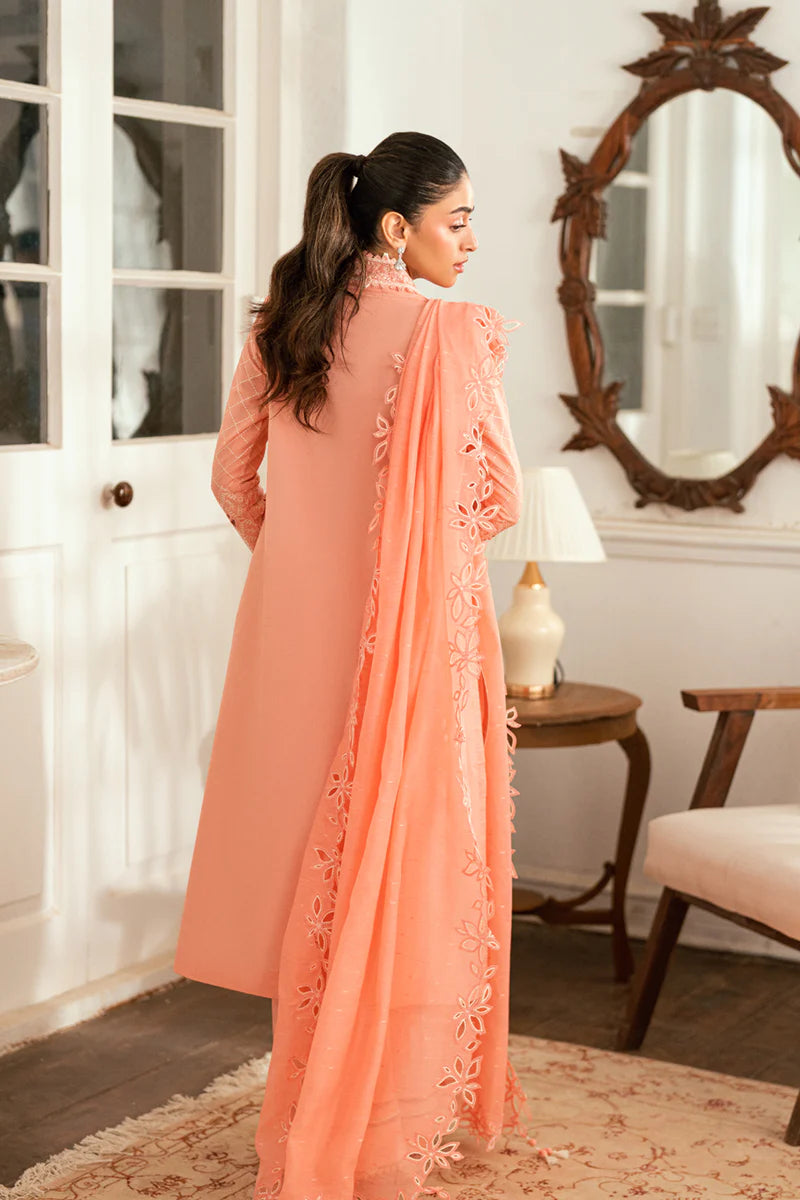 Pakistani Qalamkar Luxury Lawn Embroidered Unstitched Three Piece - Jafa