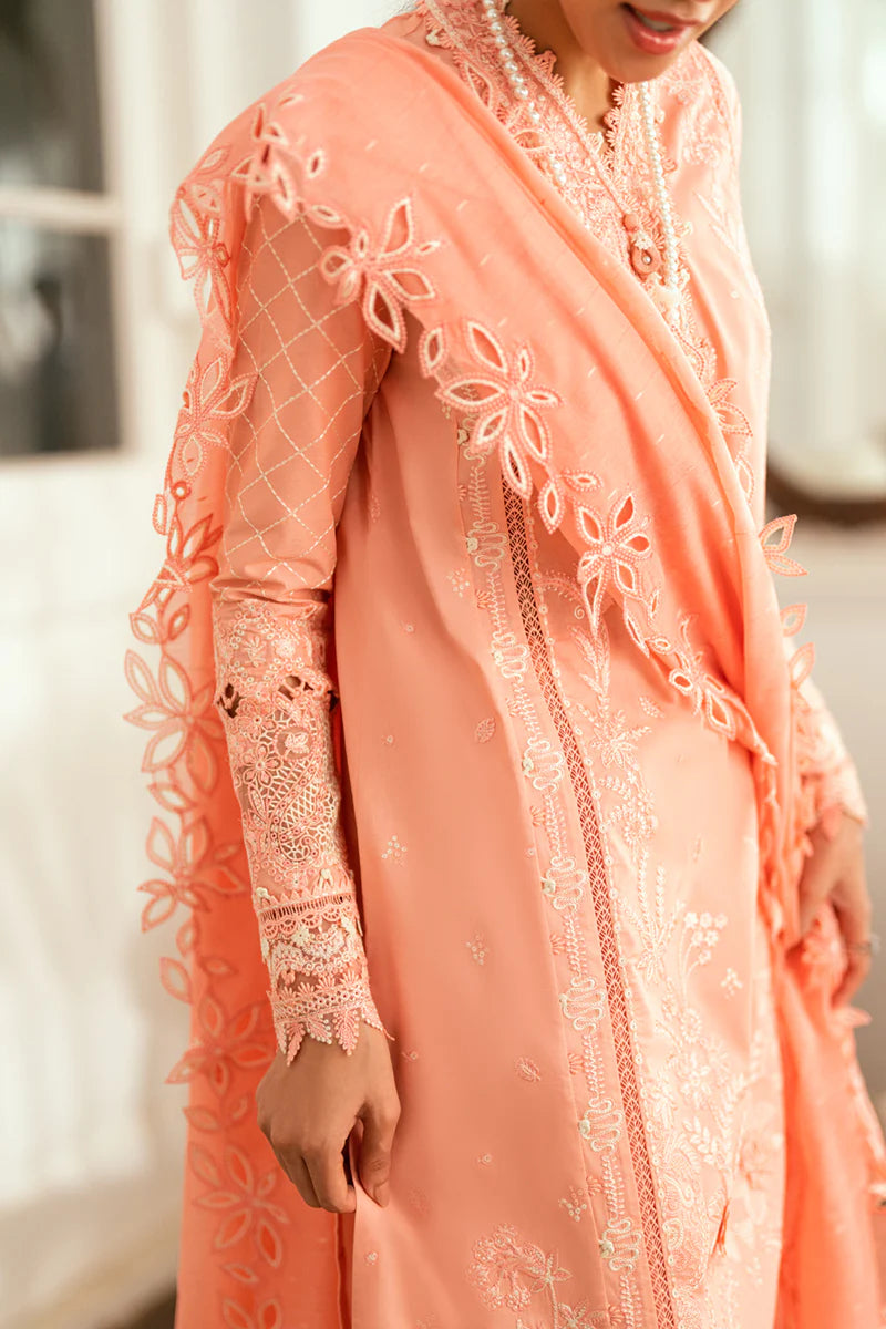Pakistani Qalamkar Luxury Lawn Embroidered Unstitched Three Piece - Jafa