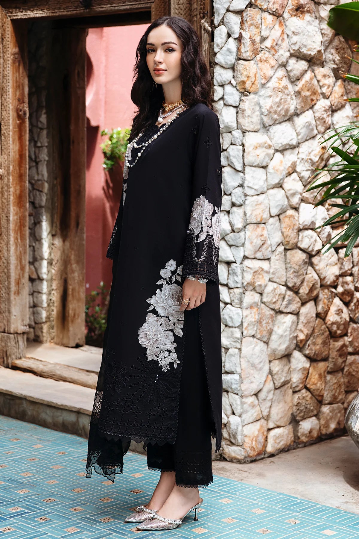 Pakistani Charizma Embroidered Lawn Unstitched Three Piece - Midnight Moss