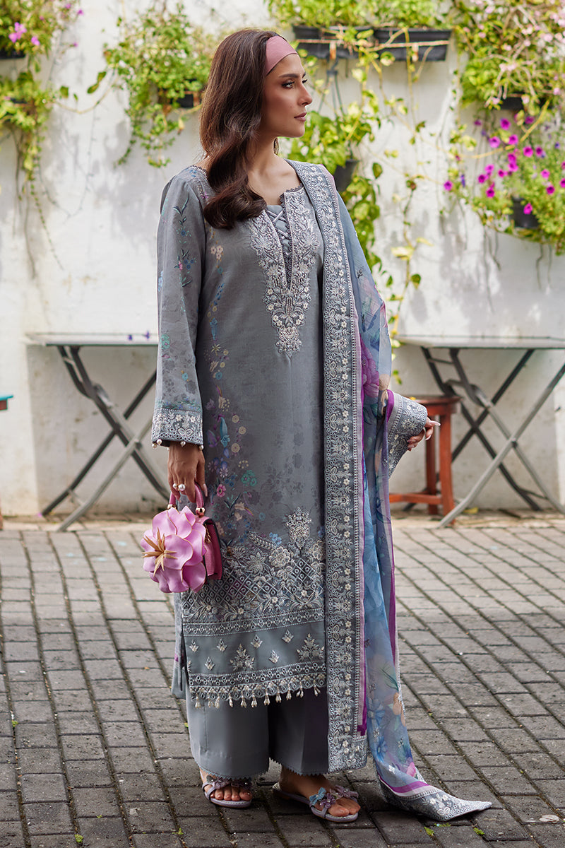 Pakistani Gulaal Luxury Lawn Unstitched Three Piece - Oslo Grey