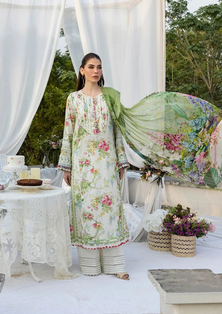 Pakistani Elaf Printed Unstitched Lawn Three Piece - Blossomea