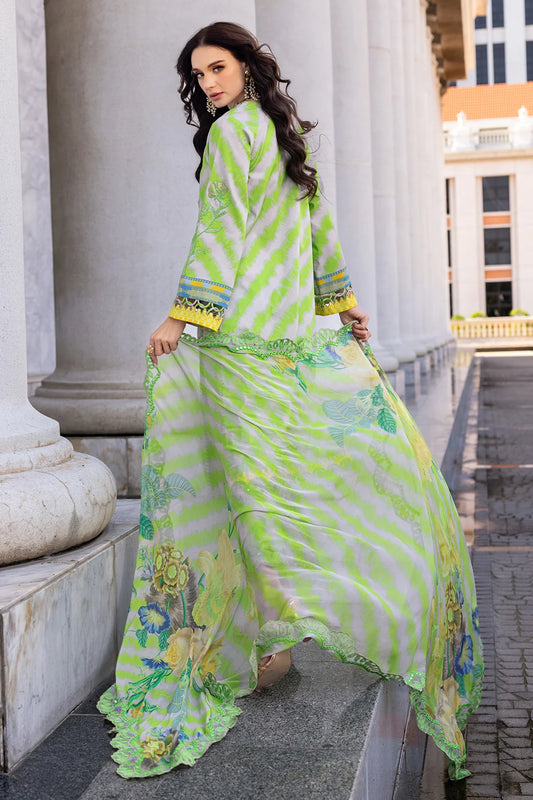 Pakistani Charizma Aga E Nou Embroidered Lawn Unstitched Three Piece - Avocado