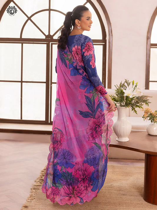 Pakistani Ziva by Gulljee Digital Printed Lawn Unstitched Three Piece - Rhino