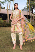 Pakistani M.Print by Maria B Lawn Unstitched Three Piece - Light Peach