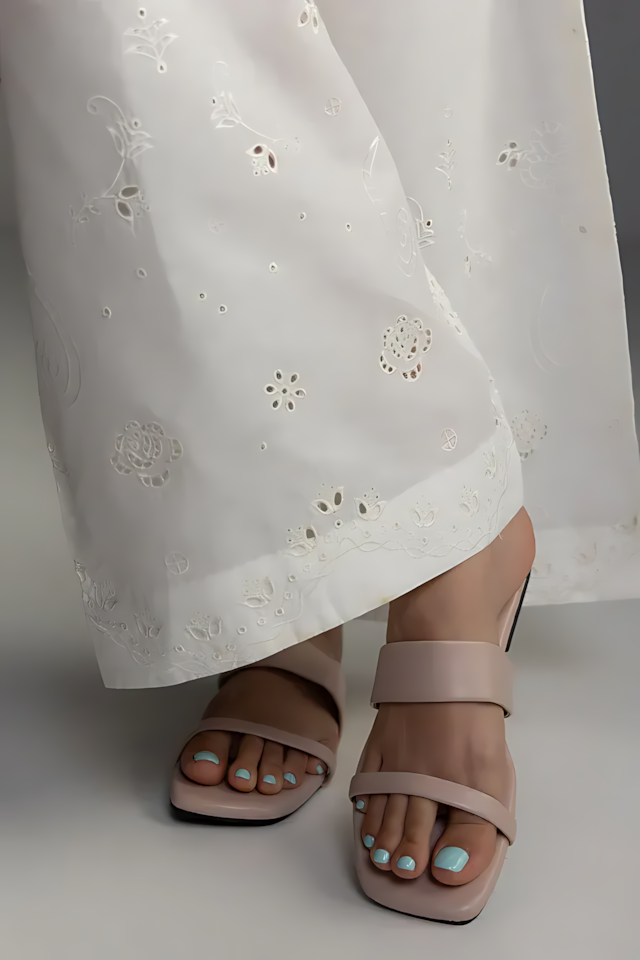 Pakistani Zara Shahjahan Coco Lawn Unstitched Three Piece - White