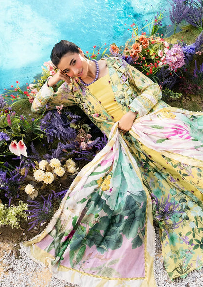 Pakistani Elaf Premium Digital Printed Unstitched Lawn Three Piece - Daisy Fields