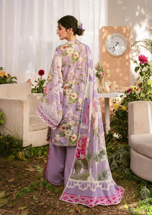 Pakistani Elaf Premium Digital Printed Unstitched Lawn Three Piece - Lilabelle
