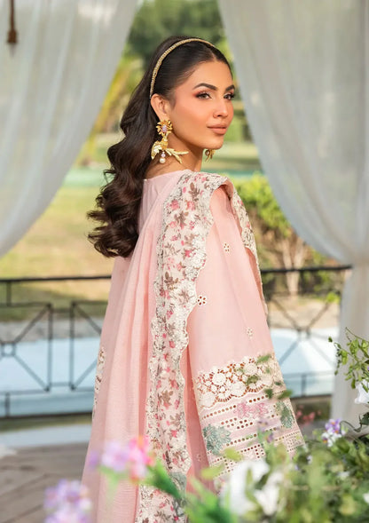 Pakistani Elaf Laserwork Lawn Unstitched Three Piece - Oh My Rose