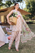Pakistani M.Print by Maria B Lawn Unstitched Three Piece - Off White & Pink
