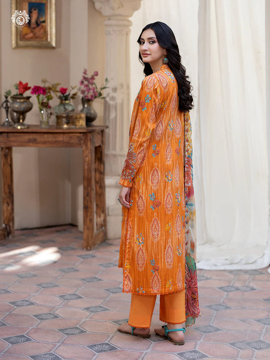 Pakistani Rang Pasand by Gulljee Digital Printed Lawn Unstitched Three Piece - Meteor