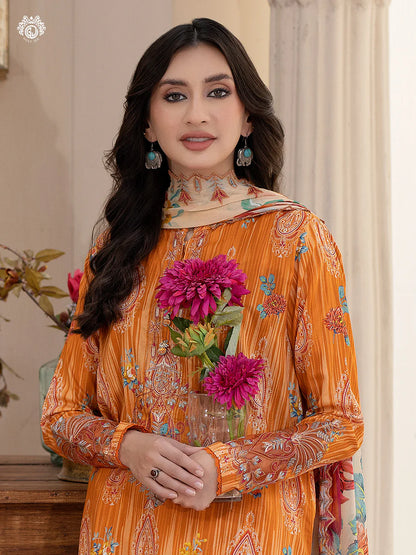 Pakistani Rang Pasand by Gulljee Digital Printed Lawn Unstitched Three Piece - Meteor