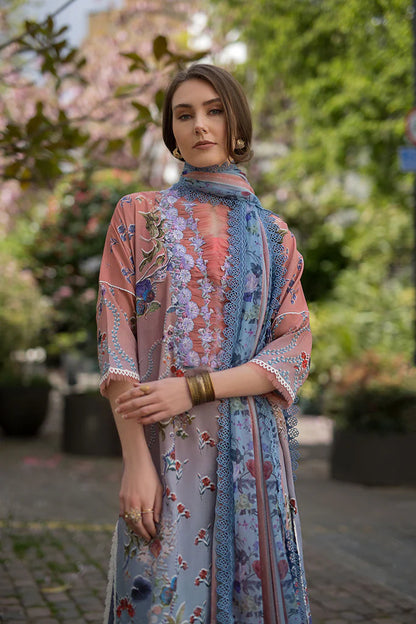 Pakistani Sobia Nazir Unstitched Lawn Three Piece - Clay