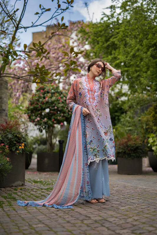 Pakistani Sobia Nazir Unstitched Lawn Three Piece - Clay