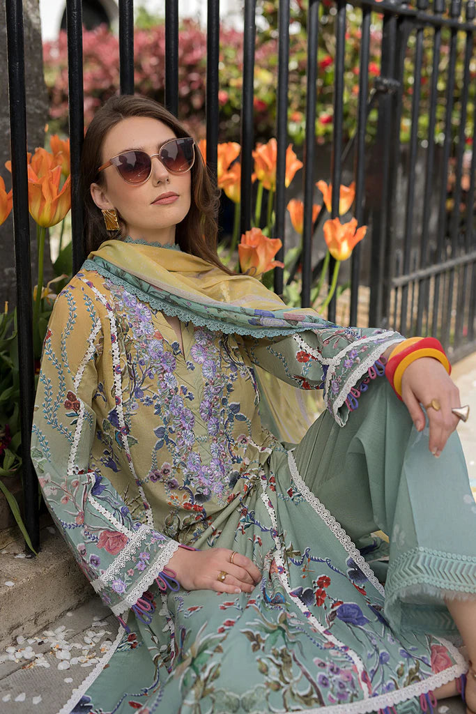Pakistani Sobia Nazir Unstitched Lawn Three Piece - Dark Taupe