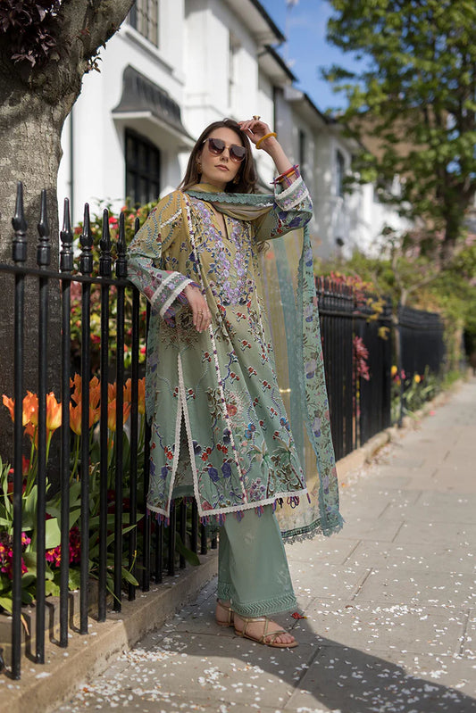 Pakistani Sobia Nazir Unstitched Lawn Three Piece - Dark Taupe