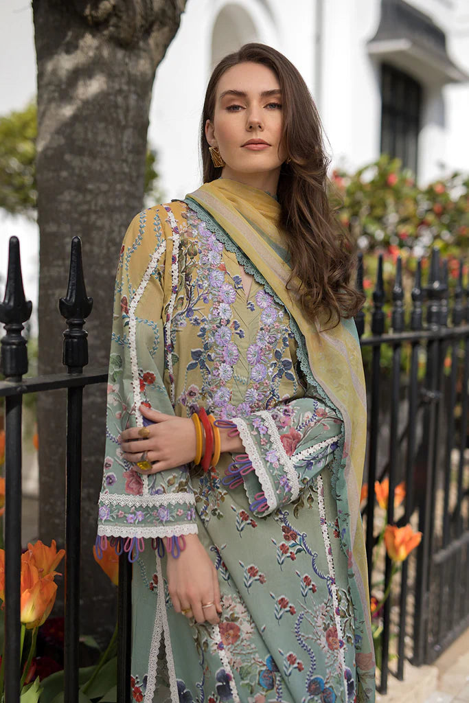 Pakistani Sobia Nazir Unstitched Lawn Three Piece - Dark Taupe