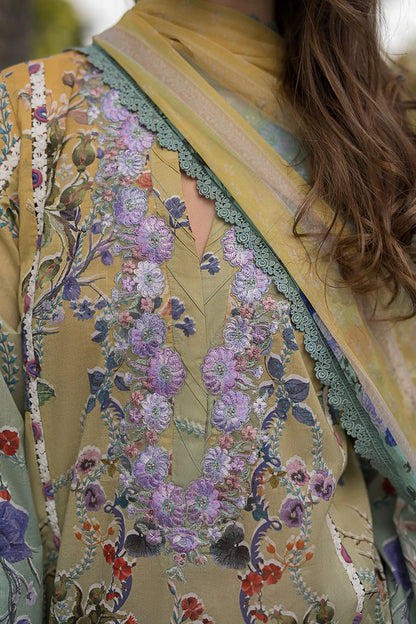 Pakistani Sobia Nazir Unstitched Lawn Three Piece - Dark Taupe