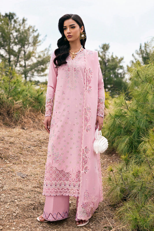 Pakistani Qalamkar Embroidered Unstitched Luxury Lawn Three Piece - Freja