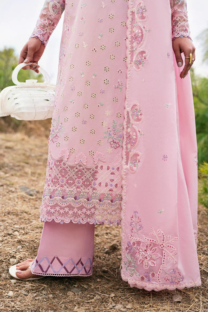 Pakistani Qalamkar Embroidered Unstitched Luxury Lawn Three Piece - Freja