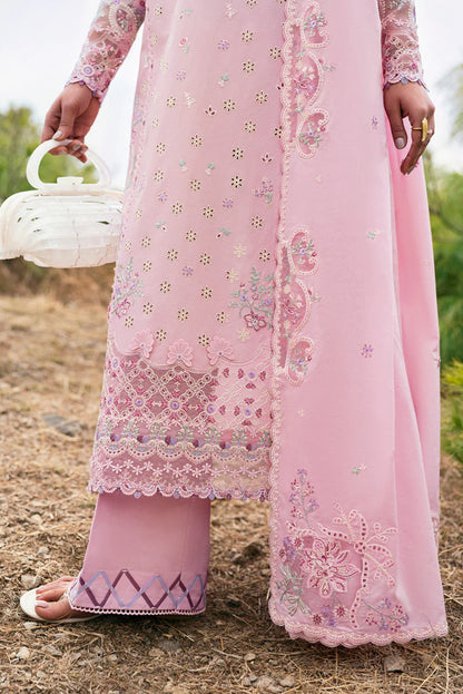 Pakistani Qalamkar Embroidered Unstitched Luxury Lawn Three Piece - Freja