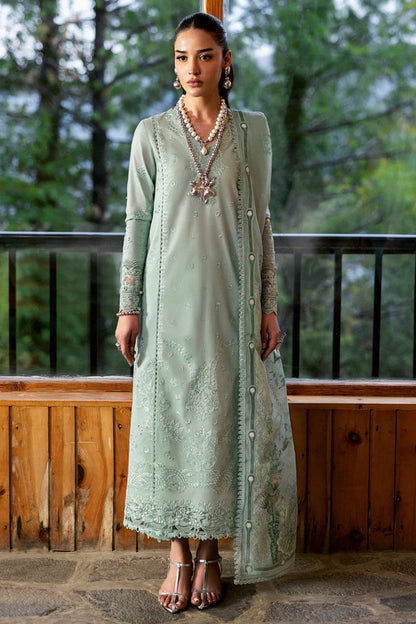 Pakistani Qalamkar Embroidered Unstitched Luxury Lawn Three Piece - Elira