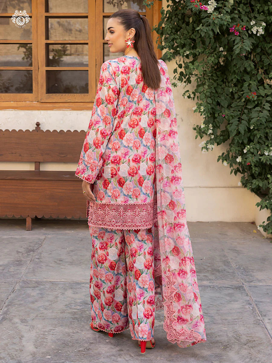 Pakistani Ziva by Gulljee Floral Printed Lawn Unstitched Three Piece - Blossom