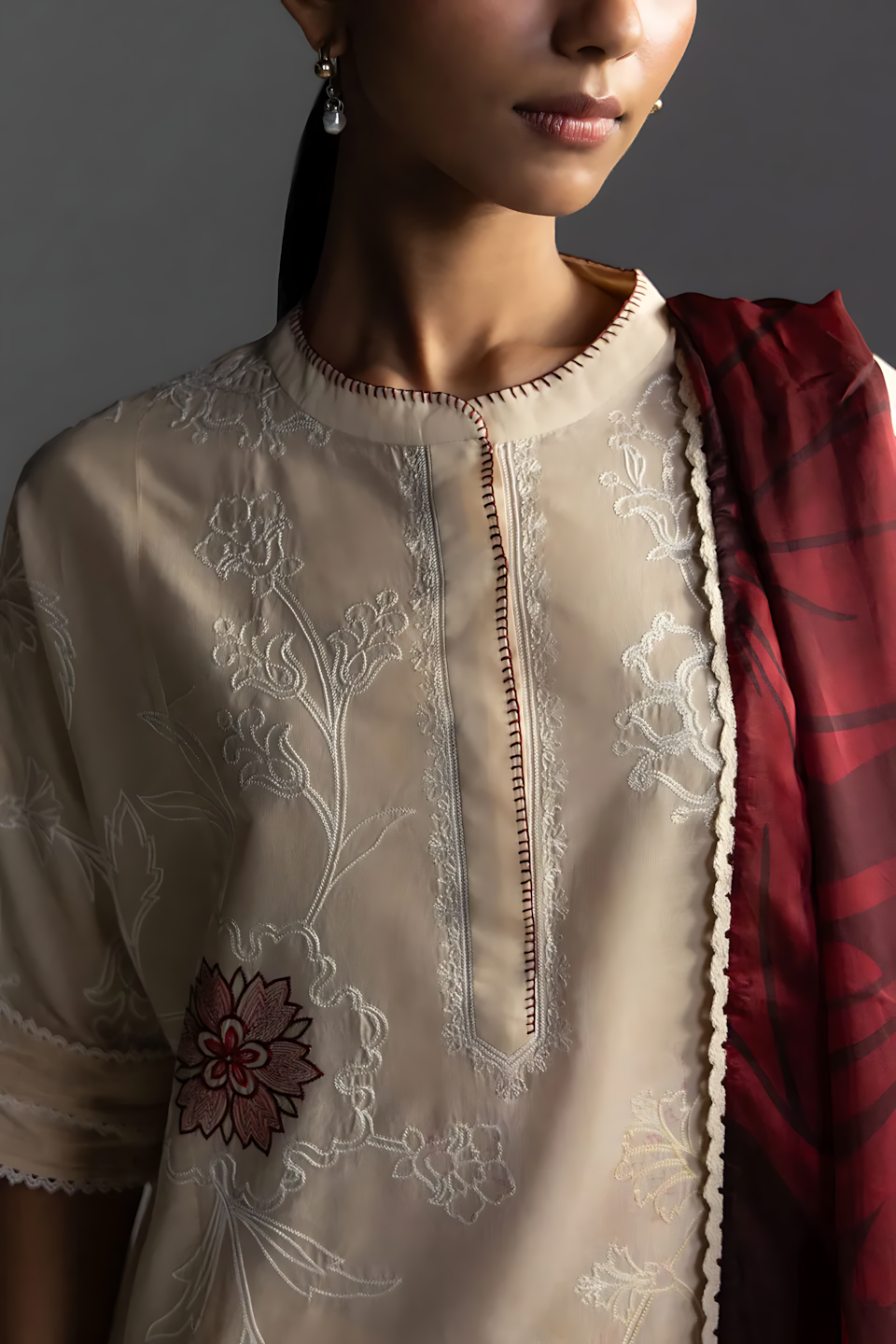Pakistani Zara Shahjahan Coco Lawn Unstitched Three Piece - Pine Cone