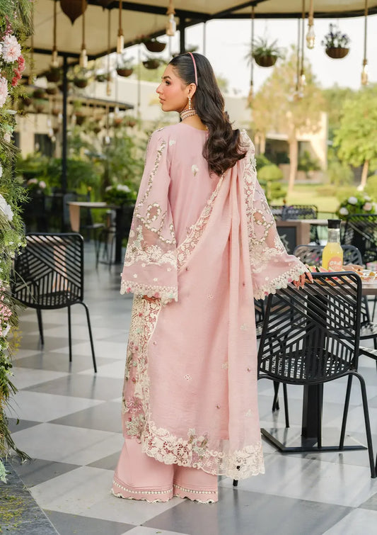 Pakistani Elaf Laserwork Lawn Unstitched Three Piece - Oh My Rose
