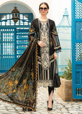 Pakistani Maria B Embroidered Lawn Unstitched Three Piece - Black