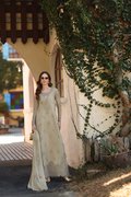Pakistani Noor By Saadia Asad Lawn Unstitched Three Piece - Pale Oyster