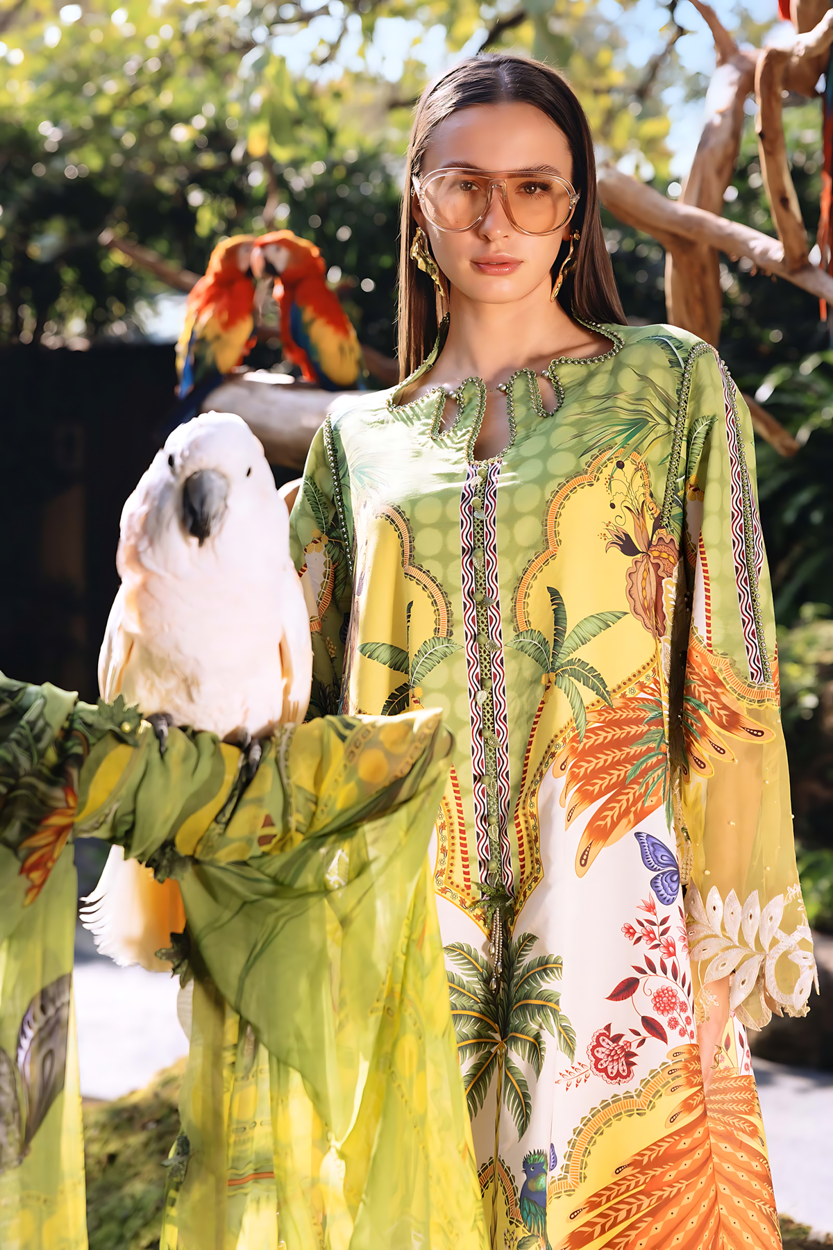 Pakistani M.Print by Maria B Lawn Unstitched Three Piece - Yellow