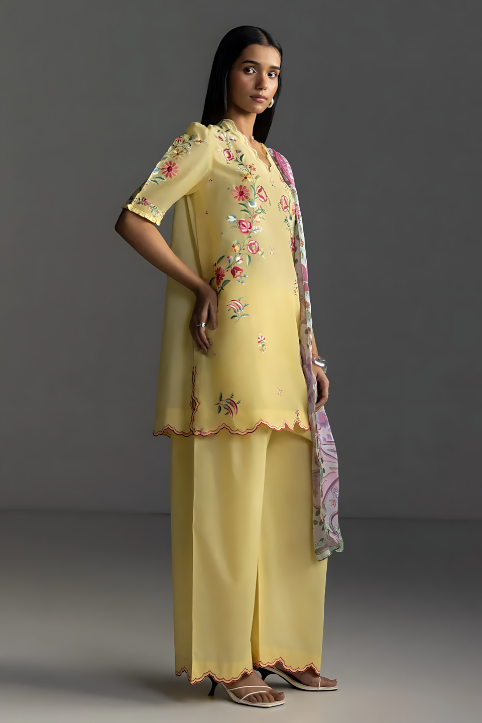 Pakistani Zara Shahjahan Coco Lawn Unstitched Three Piece - Limed Oak