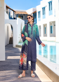 Pakistani Embroidered Printed Lawn Unstitched Three Piece