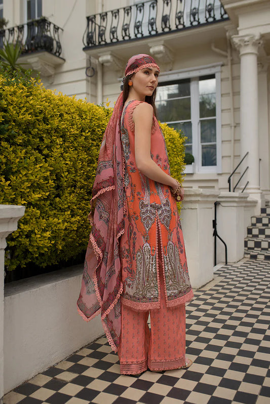 Pakistani Sobia Nazir Unstitched Lawn Three Piece - Dusk Rose