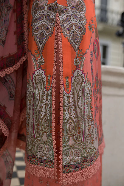 Pakistani Sobia Nazir Unstitched Lawn Three Piece - Dusk Rose