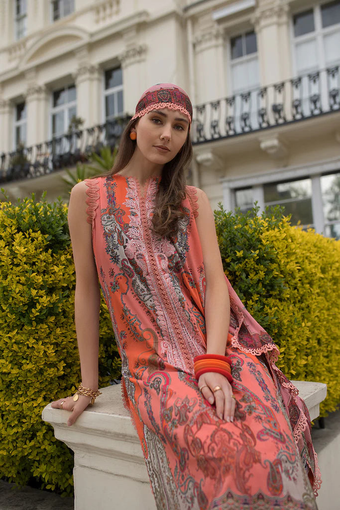 Pakistani Sobia Nazir Unstitched Lawn Three Piece - Dusk Rose