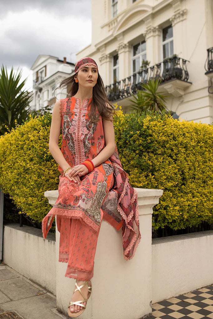 Pakistani Sobia Nazir Unstitched Lawn Three Piece - Dusk Rose