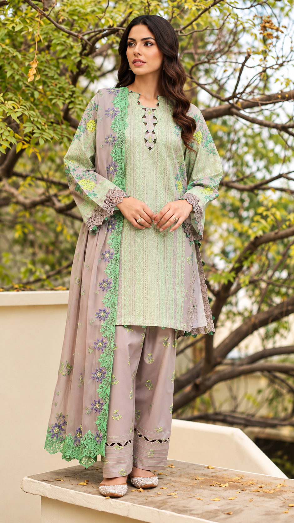 Pakistani Charizma Embroidered Lawn Unstitched Three Piece
