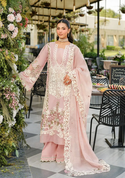 Pakistani Elaf Laserwork Lawn Unstitched Three Piece - Oh My Rose