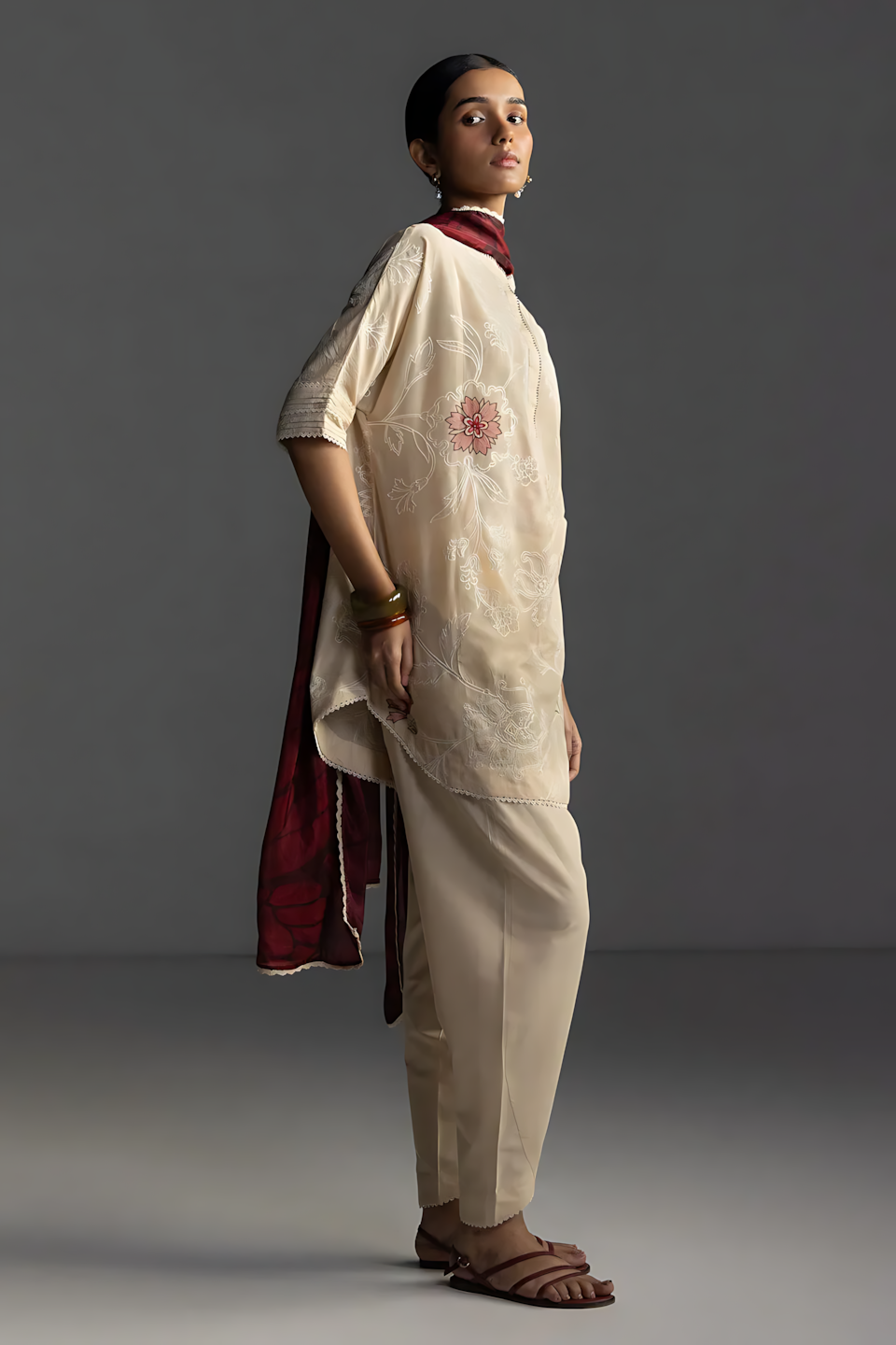 Pakistani Zara Shahjahan Coco Lawn Unstitched Three Piece - Pine Cone
