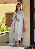 Pakistani Kanwal Malik Ariya Lawn Unstitched Three Piece - Sky Blue