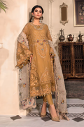 Pakistani Maria B Chiffon Unstitched Three Piece - Dull Orange