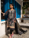 Pakistani Sana Safinaz Muzlin Unstitched Three Piece - Black